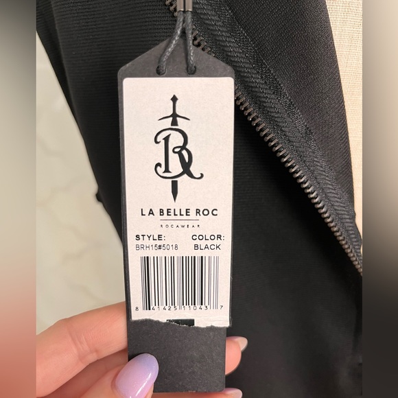NWT LA BELLE ROC | black dress Size XL New Stretch Sexy - Picture 7 of 15